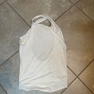 Lululemon Athletica White Asymmetrical Tank Top